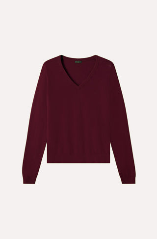 Supima Cotton V-neck Long Sleeve Tee