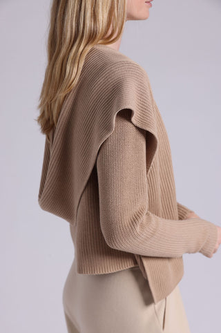 Cotton Shaker Hooded Flyaway Cardigan