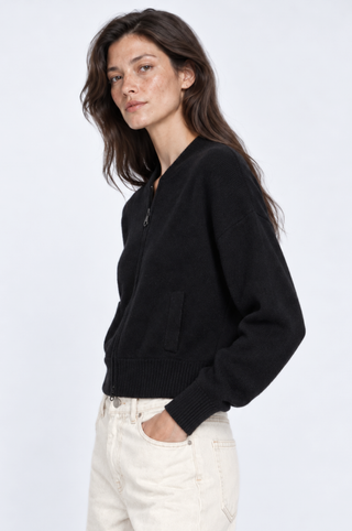 Cashmere Cropped Bomber