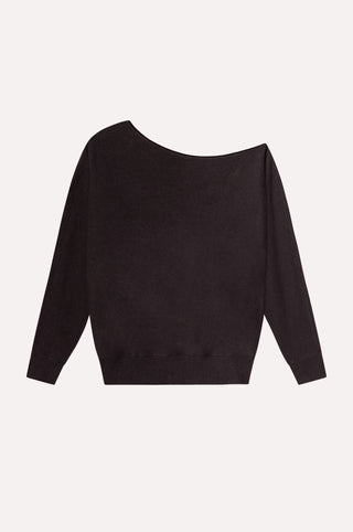 Cotton Cashmere Off The Shoulder Top