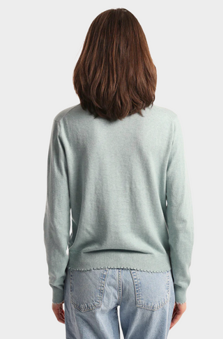 Cotton Cashmere Frayed Cardi