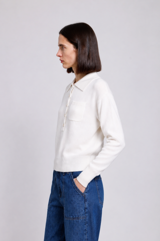 Cashmere Henley Polo with Pocket