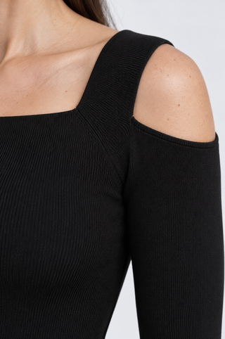 Cut Out Open Neck Top