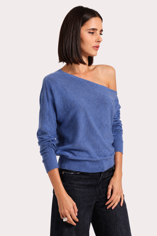Cotton Cashmere Off The Shoulder Top