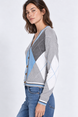 Argyle Cardigan in Cotton Cashmere