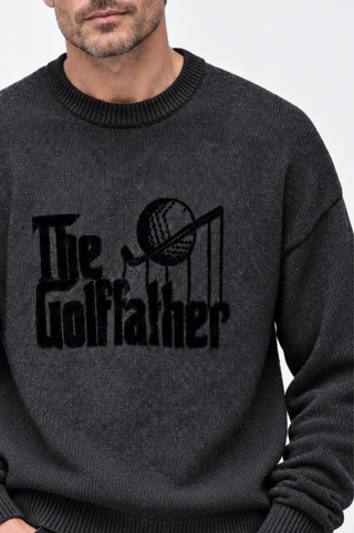 Cotton Cashmere Unisex Golf Father Crewneck