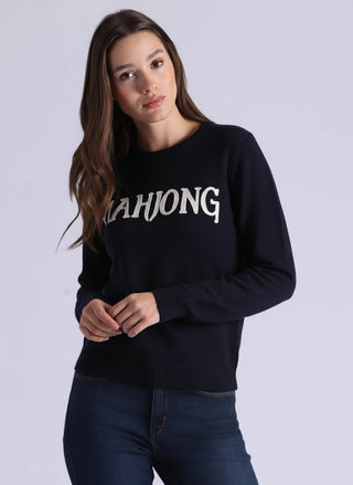 Mahjong Cotton Cashmere Embroidered Pullover