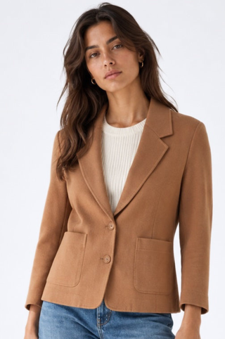 Viscose Blend Shrunken Blazer