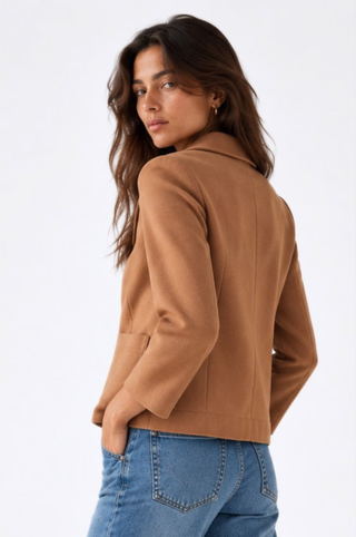 Viscose Blend Shrunken Blazer