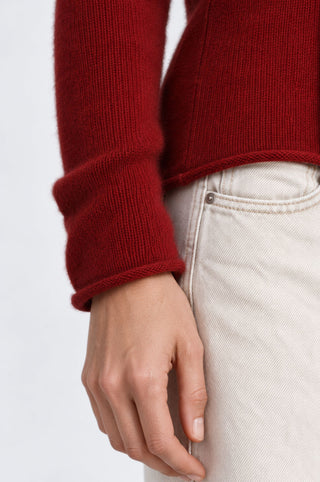 Sheer Luxury Cashmere Cardigan with Rolled Trims
