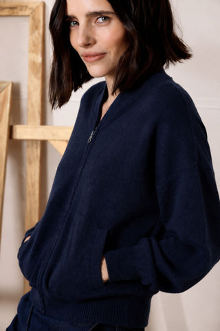 Cashmere Cropped Bomber