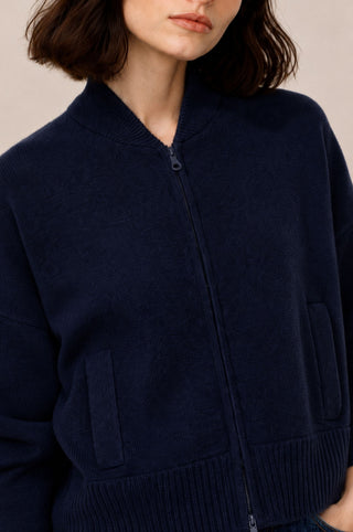 Cashmere Cropped Bomber