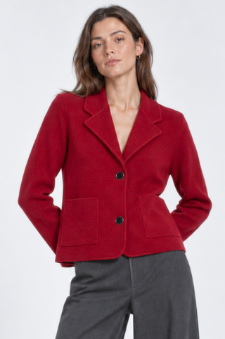 Viscose Blend Shrunken Blazer