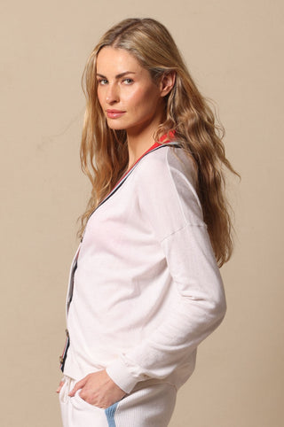 Supima Cotton Cashmere V Neck Cardi