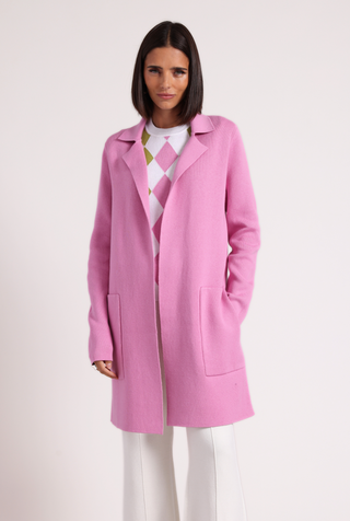 Cotton Cashmere Solid Double Face Notch Collar Coat