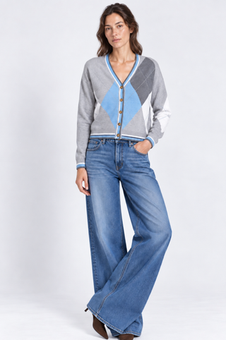 Argyle Cardigan in Cotton Cashmere