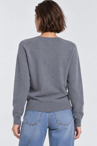 Cashmere Long Sleeve Shrunken V Neck