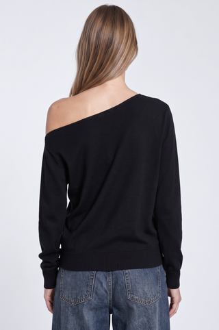 Cotton Cashmere Off The Shoulder Top