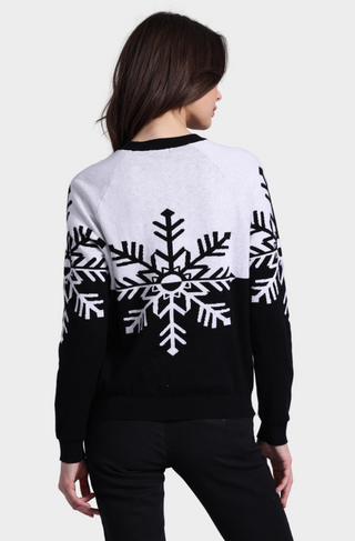 Cotton Cashmere Snowflake Reversible Pullover