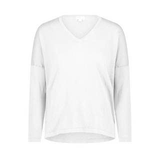 Cotton Cashmere V Neck Pullover