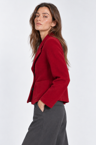 Viscose Blend Shrunken Blazer