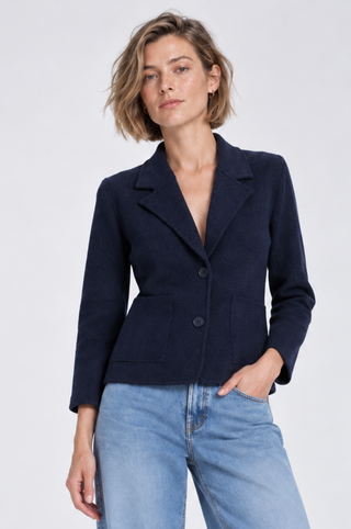 Viscose Blend Shrunken Blazer