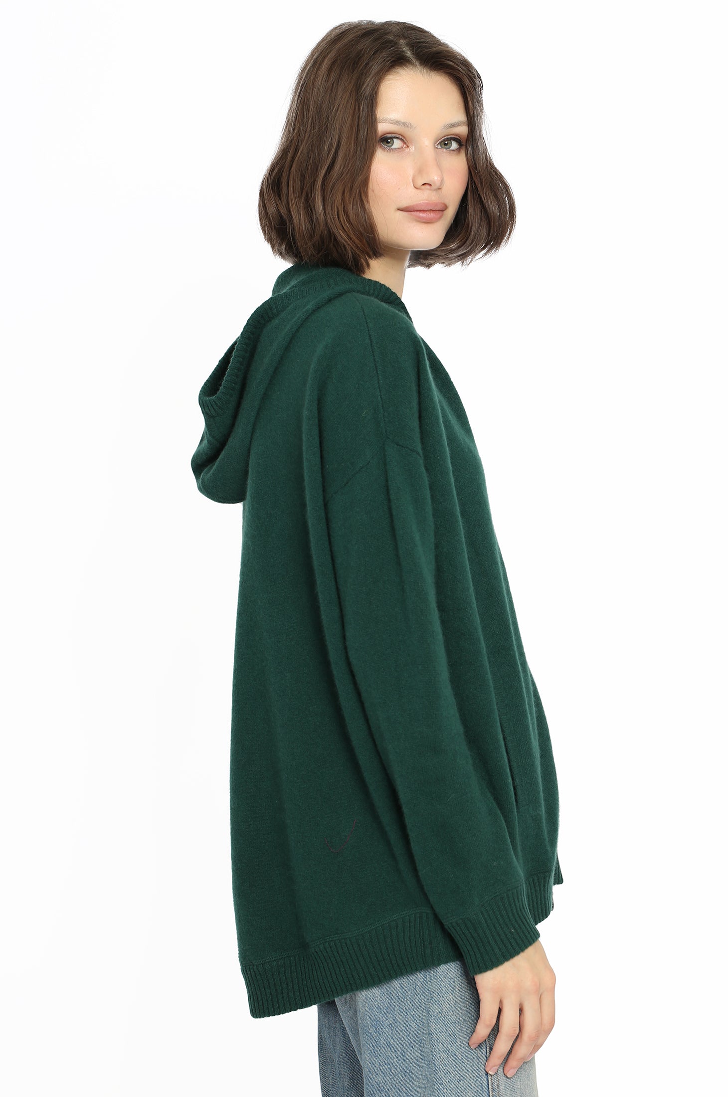 100% Cashmere Oversize Zip Hoodie – Minnie Rose