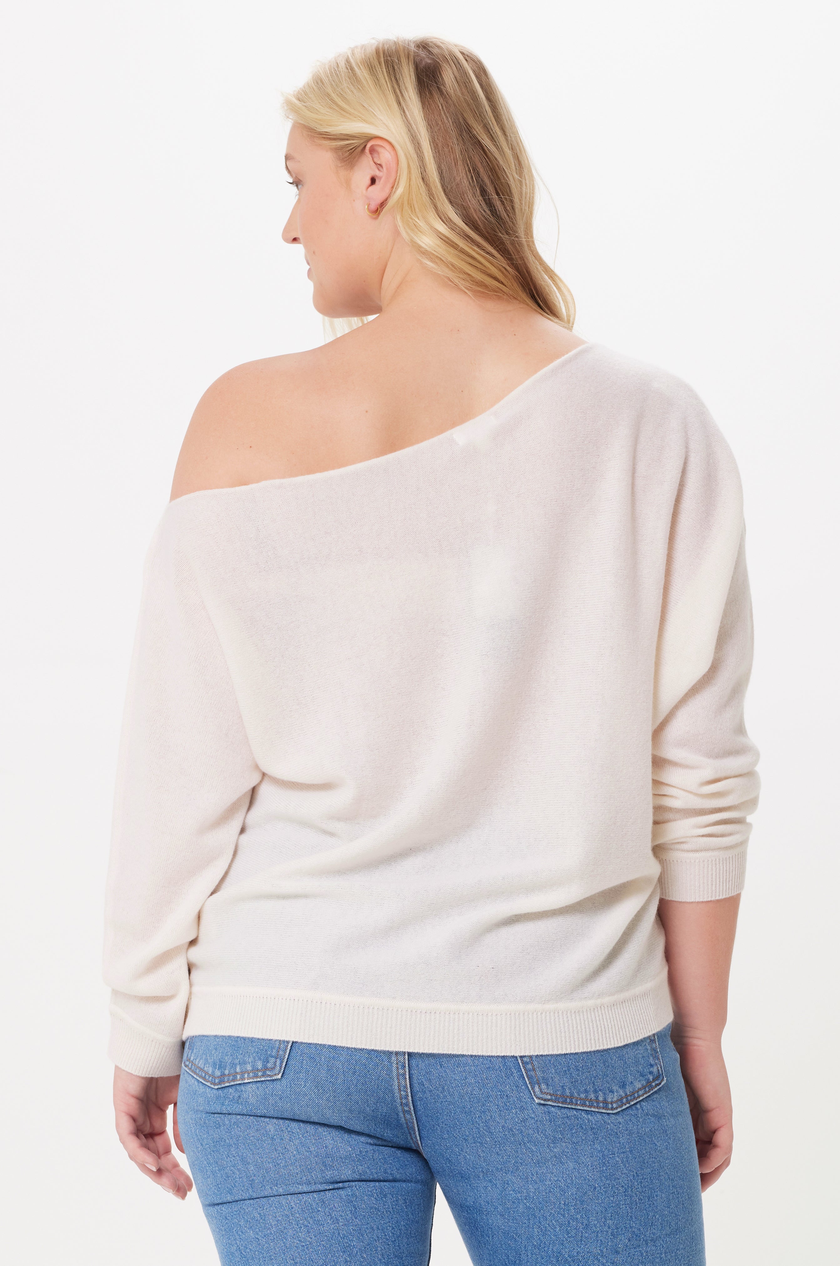 Plus size white hotsell off the shoulder sweater