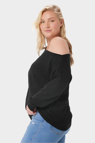 Plus Size Cashmere Off the Shoulder Top - Main Image