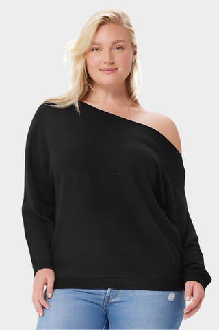 Plus Size Cashmere Off the Shoulder Top - Main Image