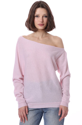 Cashmere Off the Shoulder Top - Dior Pink