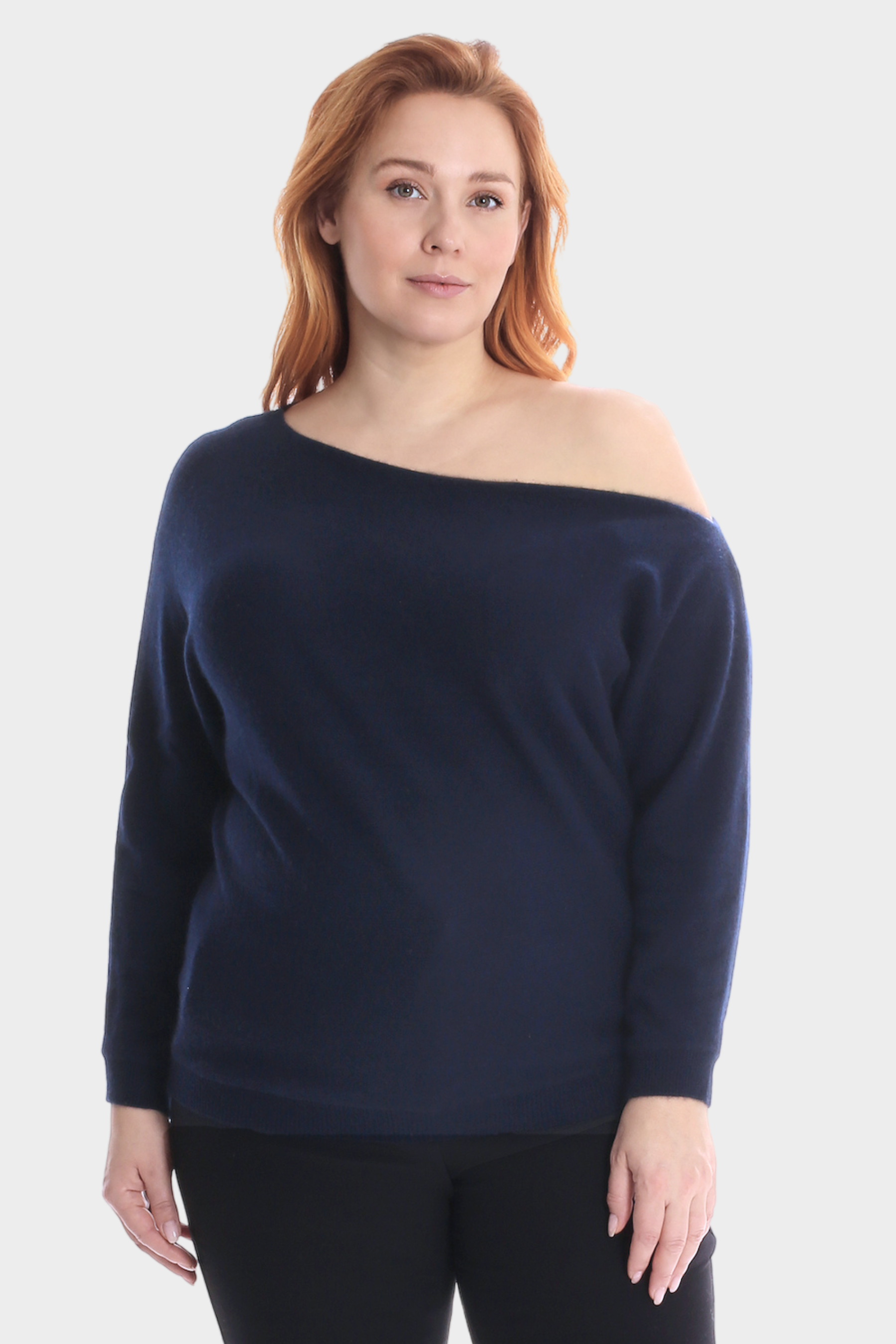 Plus Size Cashmere Off the Shoulder Top