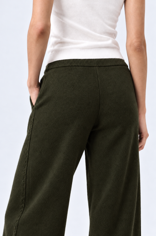 Cashmere Wide Leg Jogger