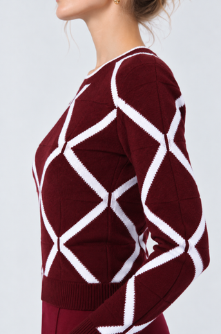 Cotton Cashmere Novelty Basketweave Crew
