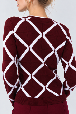Cotton Cashmere Novelty Basketweave Crew