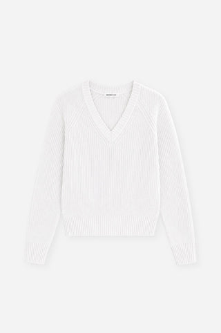 Cotton Shaker Stich V Neck