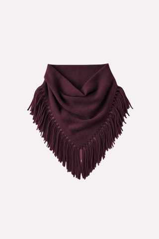 Cashmere Neckerchief Fringe Scarf