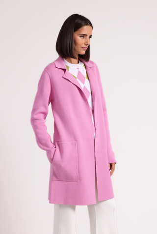 Cotton Cashmere Solid Double Face Notch Collar Coat