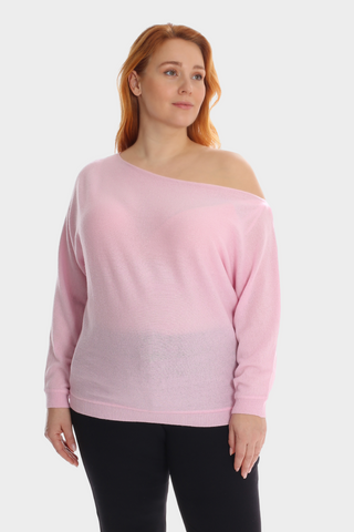 Plus Size Cashmere Off the Shoulder Top