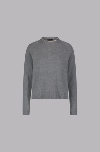 Cotton Cashmere Raglan Crew Jewel Neck