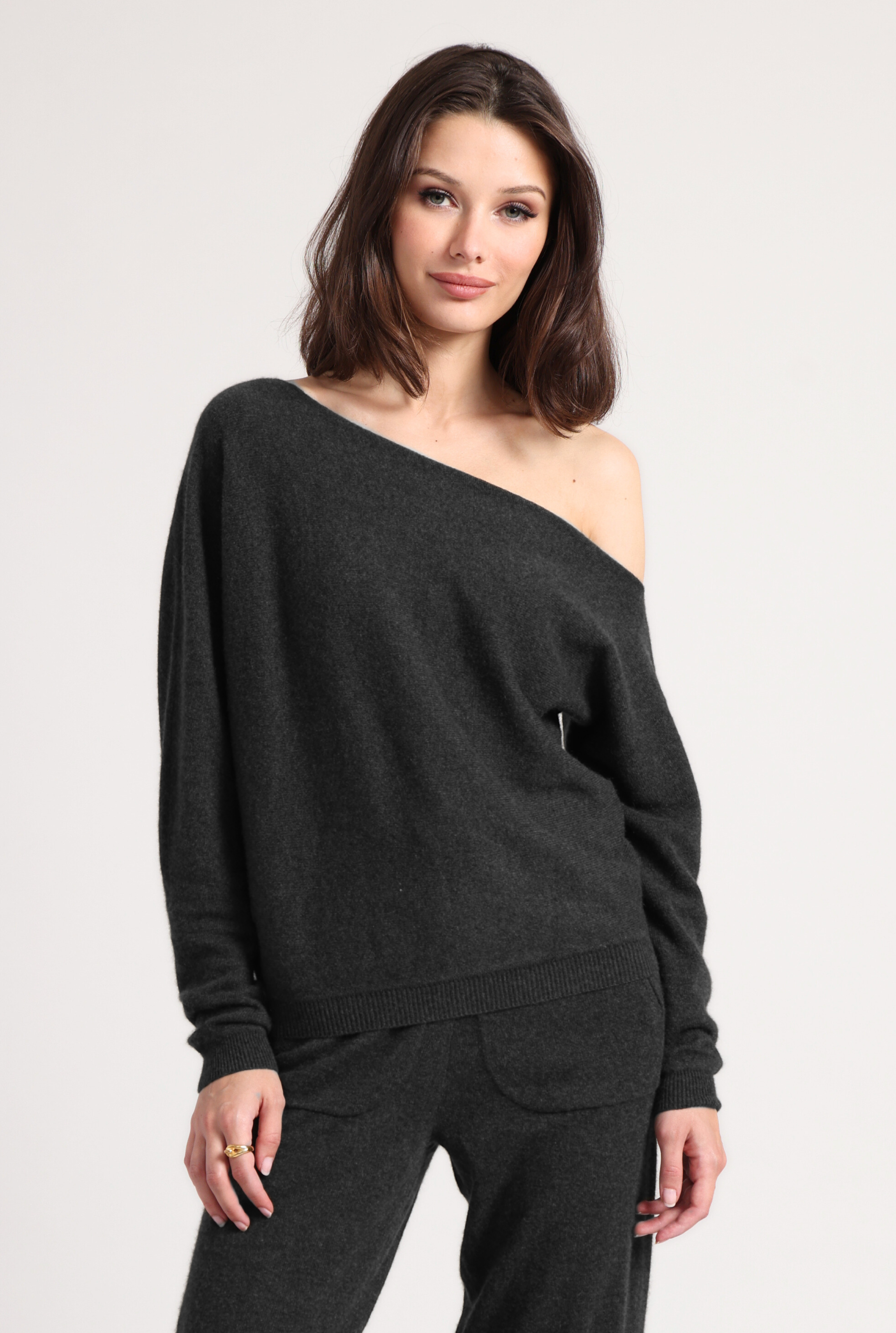 Cashmere Off The Shoulder Top