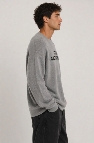 Stop Antisemitism Long Sleeve Crew Neck Pullover