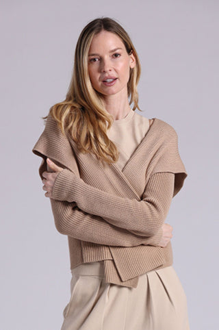 Cotton Shaker Hooded Flyaway Cardigan