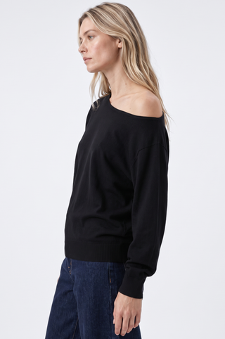 Cotton Cashmere Off The Shoulder Top
