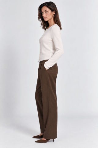Sheer Luxury Cashmere Cardigan with Rolled Trims