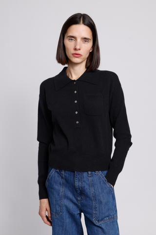 Cashmere Henley Polo with Pocket