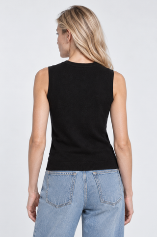 Viscose Shell With Floral Sequin Applique