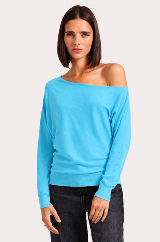 Cotton Cashmere Off The Shoulder Top