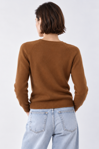 Cashmere Long Sleeve Shrunken V Neck