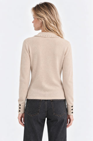 Cotton Cashmere Hot Fix Button Down Shirt